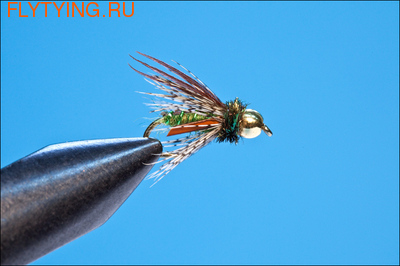 14160 Мушка нимфа Bead Head Caddis Pupa Green