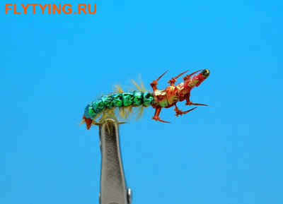 14391 Мушка нимфа ручейника Realistic Hydropsyche Larva