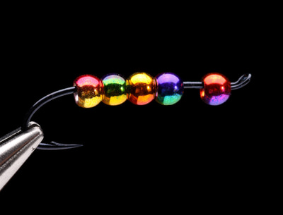 Hareline 58054   Multihued Rainbow Brass Beads (,  1)