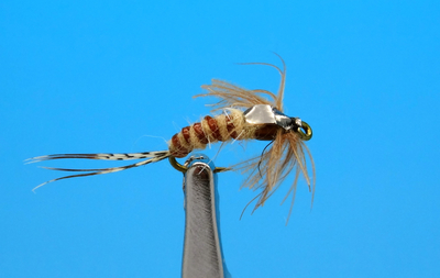 Artflies 14404   Bead Thorax Vinyl Rib Nymph Yellow Brown (,  1)
