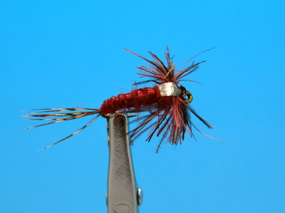Artflies 14405   Bead Thorax Vinyl Rib Nymph Red Brown (,  1)