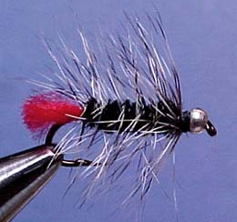 Crystal River 14434   BH Wooly Worm Black (,  1)