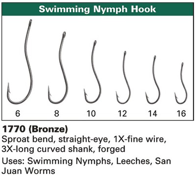 Daiichi 60378   1770 Swimming Nymph Hook (,  2)