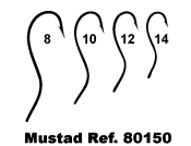 Mustad 60144     80150 Swimming Nymph (,  1)