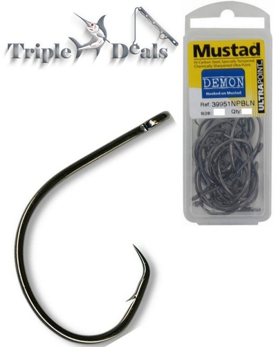 Mustad 60147   39951NPBLN Demon Tuna Circle Hook (,  2)