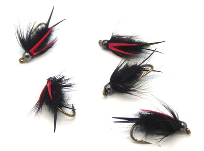 Pacific Fly Group 14426   Great Lake Bead Prince Nymph Black/Red Wing (,  1)