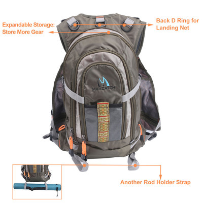 Maxcatch 70301 Рюкзак-разгрузка Fly Fishing Backpack (фото, вид 8)