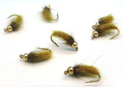 Mikkus & Caddis 14232     BH Fluffy Caddis Larva Golden Olive (,  2)