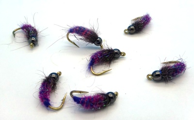 Mikkus & Caddis 14234     BH Fluffy Caddis Larva Purple (,  2)