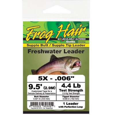 GAMMA Technologies 10521   Frog Hair Knotless Tapered Leaders Fresh Water (,  1)