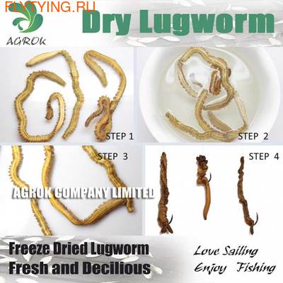 Agrok 66034 Натуральная насадка / наживка Freez Dried Lugworm Bait (фото, вид 2)