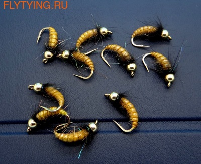 Mikkus & Caddis 14522    GH Caddis Larva Ginger Dk. (, us & Caddis GH Caddis Larva Ginger Dk.)