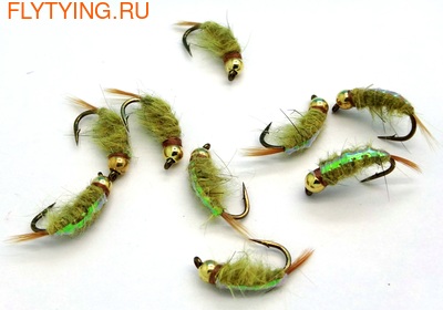 Pacific Fly Group 14523 Мушка нимфа Bead Scud Dirty Yellow (фото, Pacific Fly Group Bead Scud Dirty Yellow)