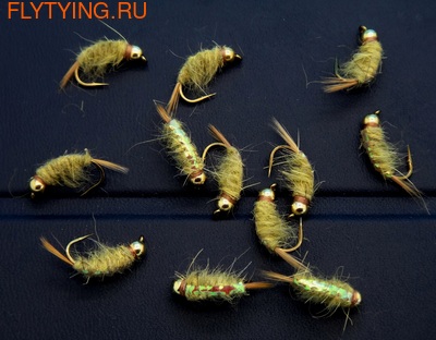 Pacific Fly Group 14523 Мушка нимфа Bead Scud Dirty Yellow (фото, Pacific Fly Group Bead Scud Dirty Yellow)