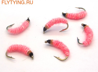 Mikkus & Caddis 14526    - Larva Willow Bark Beetle Pink (, Mikkus & Caddis Larva Willow Bark Beetle Pink)