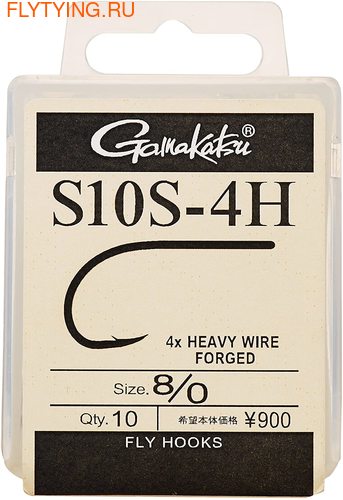 Gamakatsu 60573  S10S-4H SALT WATER FLY HOOKS (,  1)