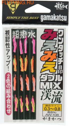 Gamakatsu 10908  One-touch Mie Mie Mark Slim Double MIX AW-108 (,  2)