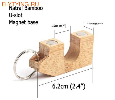 FLY-FISHING 10932 Бамбуковый магнитный держатель удилищ Bamboo Magnetic Car Rod Holder (фото, вид 1)