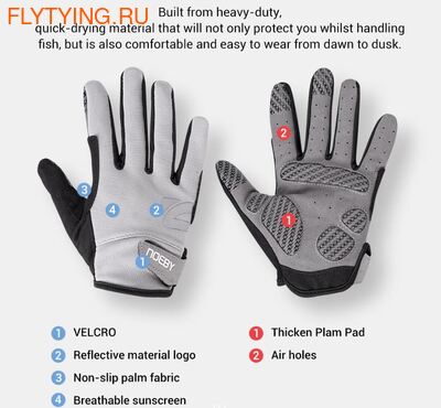 Noeby 70360  Fishing Gloves All Fingers (,  6)