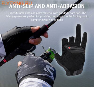 Noeby 70359  Fishing Gloves Three Fingers (,  5)