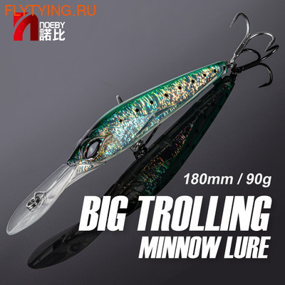 Noeby 64001 Воблер плавающий Big Trolling Minnow Lure NBL9485 Floating (фото, вид 1)