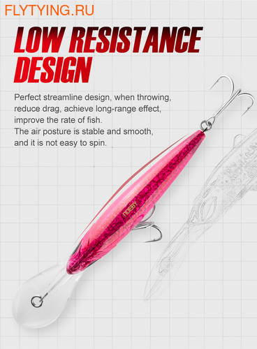 Noeby 64001   Big Trolling Minnow Lure NBL9485 Floating (,  4)