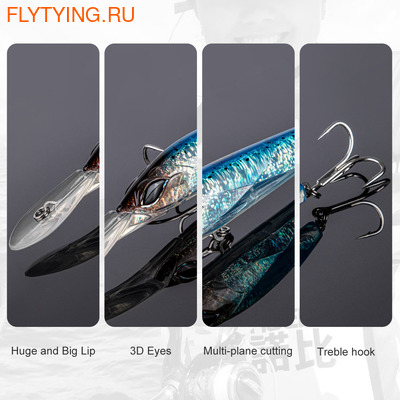 Noeby 64001   Big Trolling Minnow Lure NBL9485 Floating (,  8)