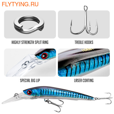 Noeby 64003   Trolling Lure NBL9093S Sinking (,  3)