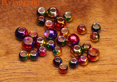 Hareline 58054   Multihued Rainbow Brass Beads ()