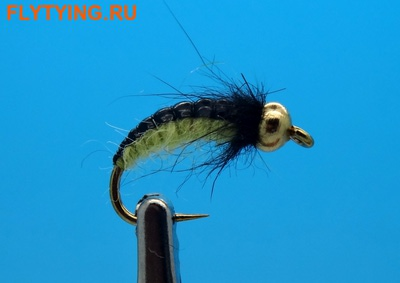 Mikkus & Caddis 14219    GH Caddis Larva Black Back Cream ()