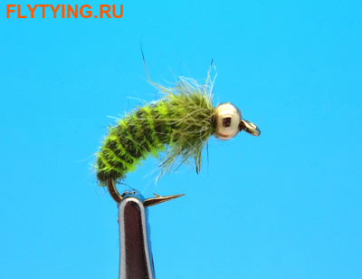 Mikkus & Caddis 14230     GH Caddis Pupa Ribbing Dk.Olive/Chartreuse