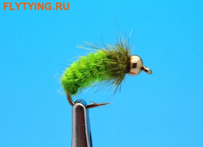 Mikkus & Caddis 14231     GH Caddis Pupa Ribbing Insect Green/Chartreuse