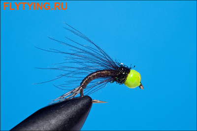 Rusangler 14334   Tungsten Chartreuse Bead Head Nymph