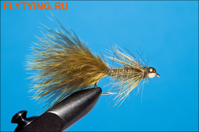Rusangler 15273   Brass Gold Bead Olive Soft Hackle II