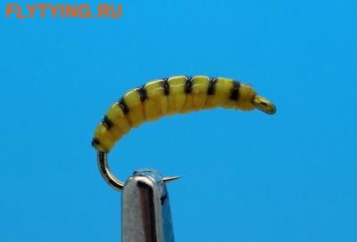 Mikkus & Caddis 14243   Ibis Fly Larva Olive/Yellow ()