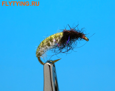 Artflies 14392    Vinyl Back Caddis Larva Olive ()