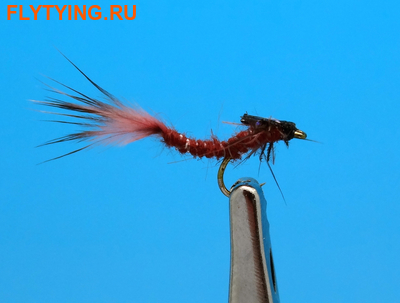 Artflies 14401 Realistic Extended Body Swimming Nymph Flashback Red Brown ()