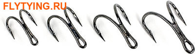 Loop 60186 Крючки двойные лососевые для мушек на трубках Double Salmon Tube Hook Black Nickel