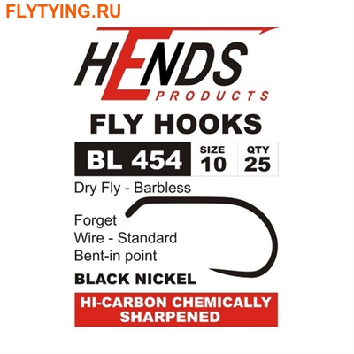 Hends Products 60197   HP Barbless Dry Fly Hooks BL454 BN ()