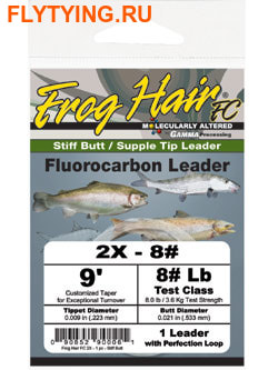 GAMMA Technologies 10560    Frog Hair Fluorocarbon Knotless Tapered Leaders ()
