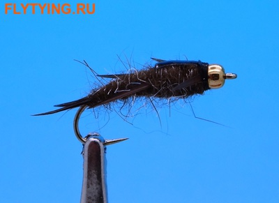 Pacific Fly Group 14418   Bead Biot Stone Dark Brown ()