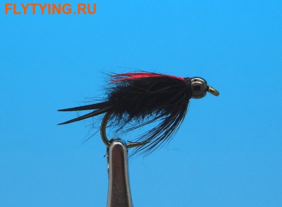 Pacific Fly Group 14426   Great Lake Bead Prince Nymph Black/Red Wing ()