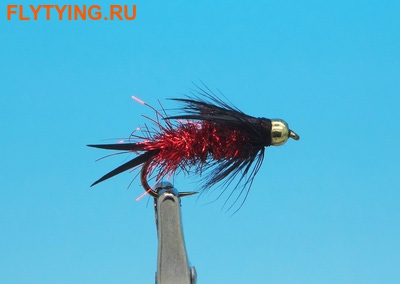 Pacific Fly Group 14447   Bead Prince Nymph Red ()