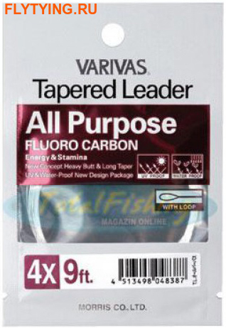 VARIVAS 10614   All Purpose Fluorocarbon Tapered Leader