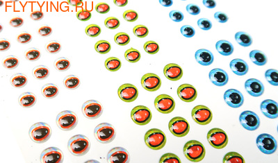 FLY-FISHING 58255 Самоклеющиеся глазки 3D Lure Eyes Set II