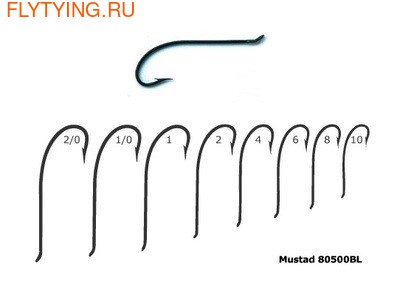 Mustad 60134    80500BL Salmon Hook Single