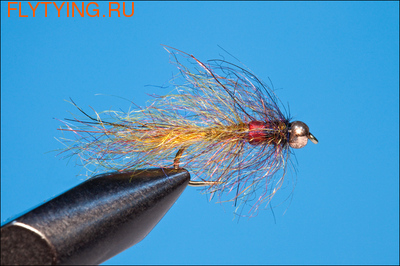 Rusangler 14115   Bead Head John Rohmers Bead Belly Leech Canadian Orange Brown