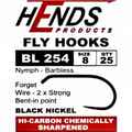 Hends Products 60227 Крючок одинарный HP Wet Fly, Nymphs Barbless Black Nickel BL254 BN