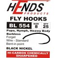 Hends Products 60229   HP Pupa, Shrimp, Nymph Barbless Black Nickel BL554 BN