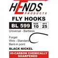 Hends Products 60291 Крючок одинарный HP Shrimp, Pupa, Lures Barbless Black Nickel BL599 BN